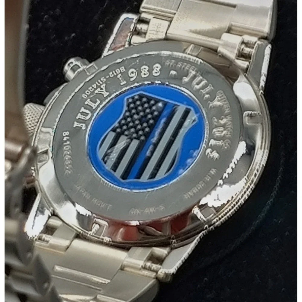 Citizen Eco-Drive Thin Blue Line Chronograph Watch 45mm [GNP016392]